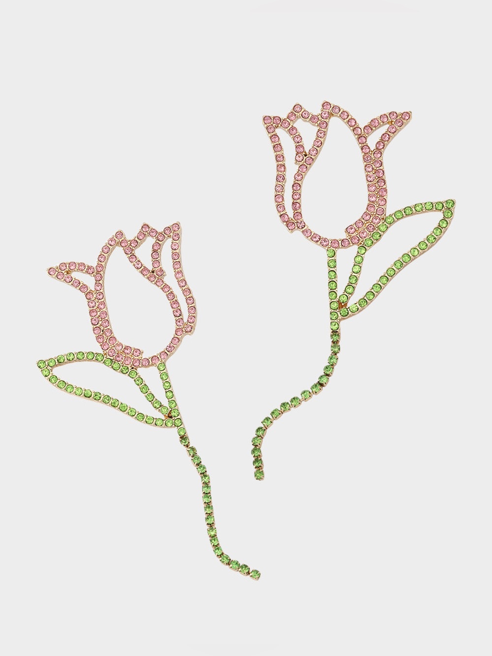 Betsey Johnson Tulip Rhinestone Statement Earrings 🌷 - Picture 4 of 6